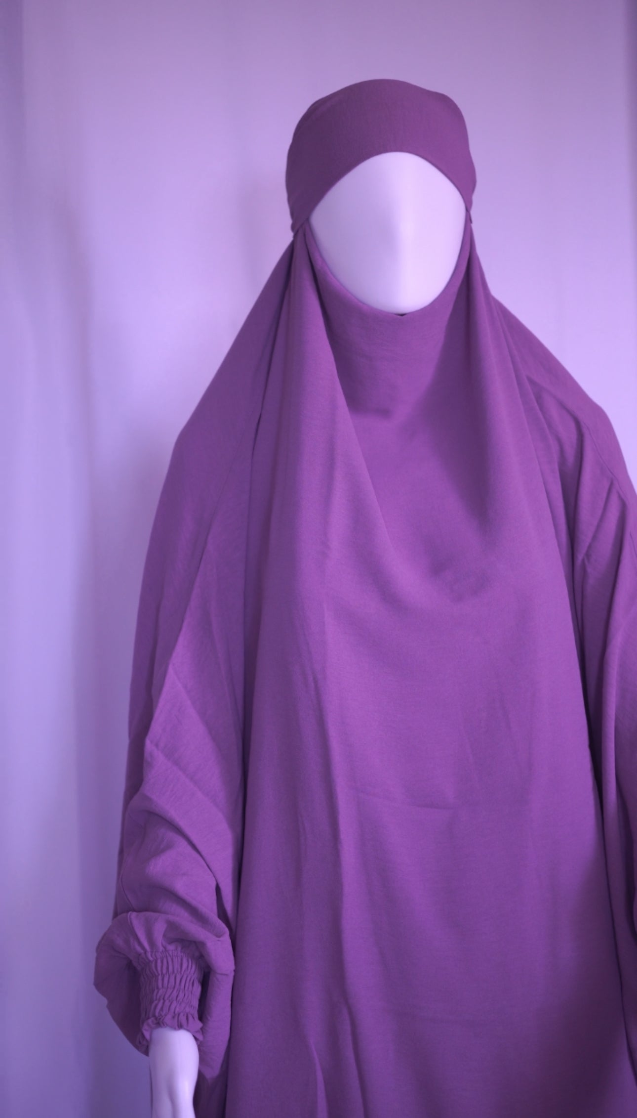 2-Piece Jilbab in Crinkle Crepe – One Size, 19 Stunning Colors