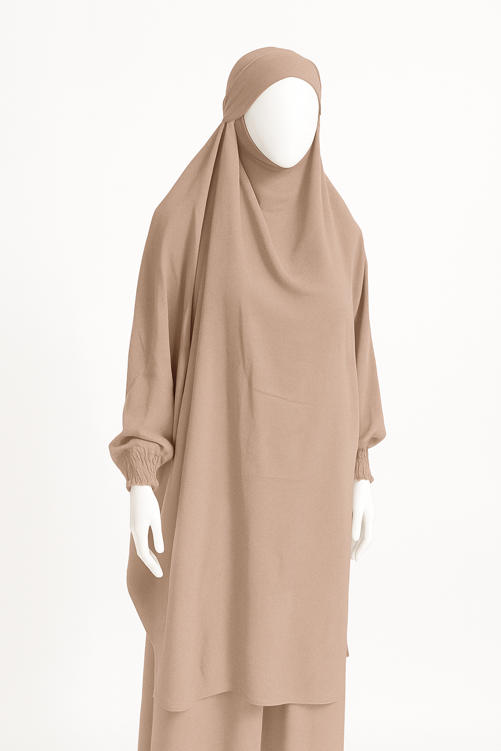 2-Piece Jilbab in Crinkle Crepe – One Size, 19 Stunning Colors