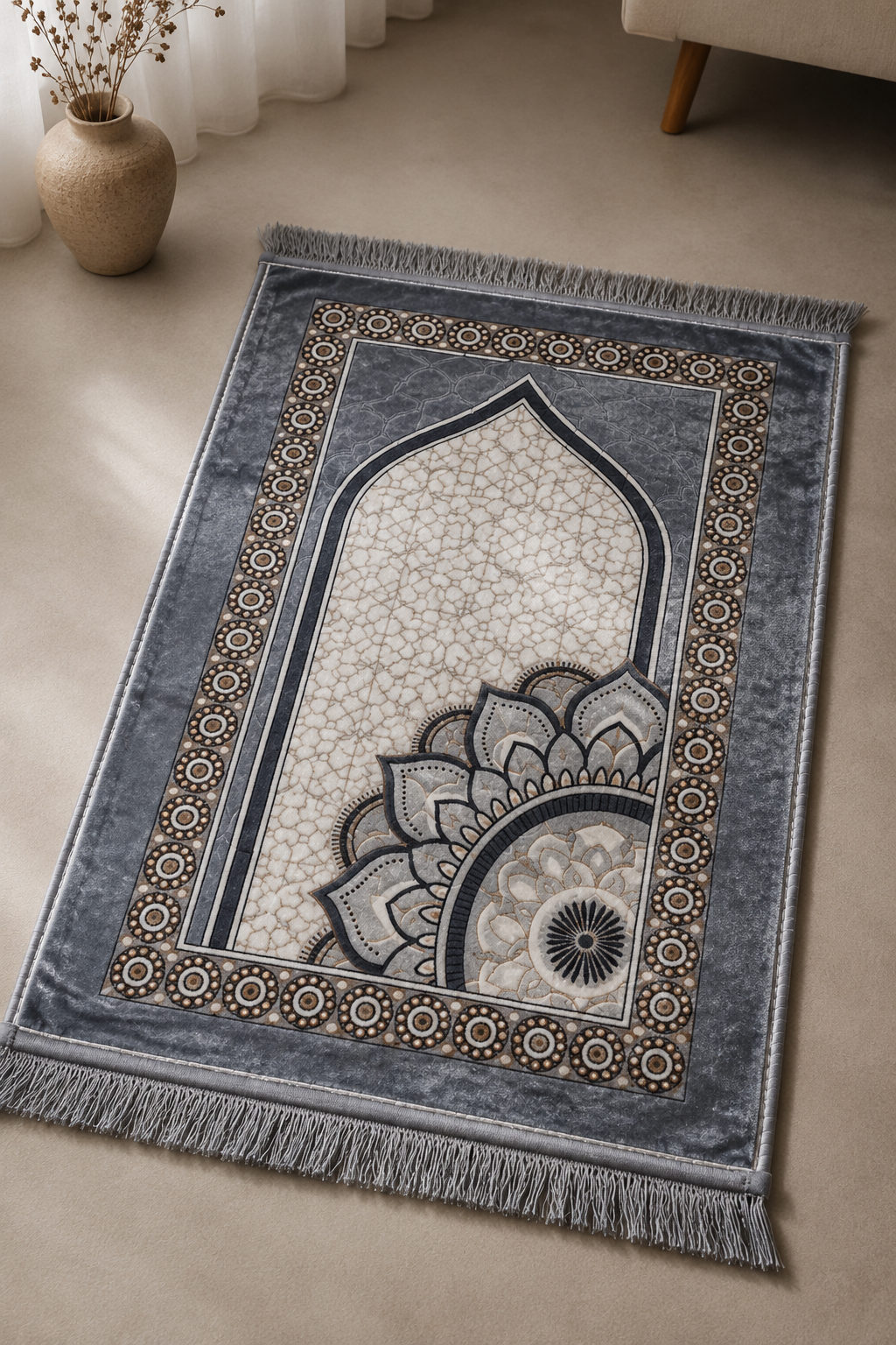 Knee Support Velvet Prayer Mat