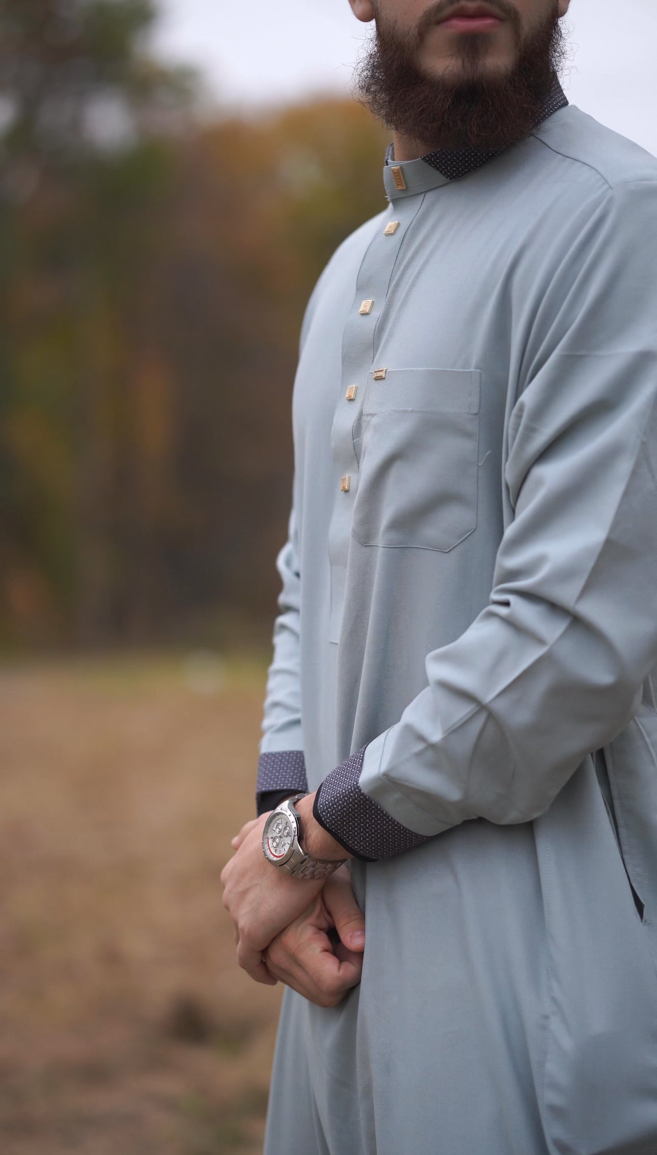 Luxury Signature Thobe - Gold Buttons