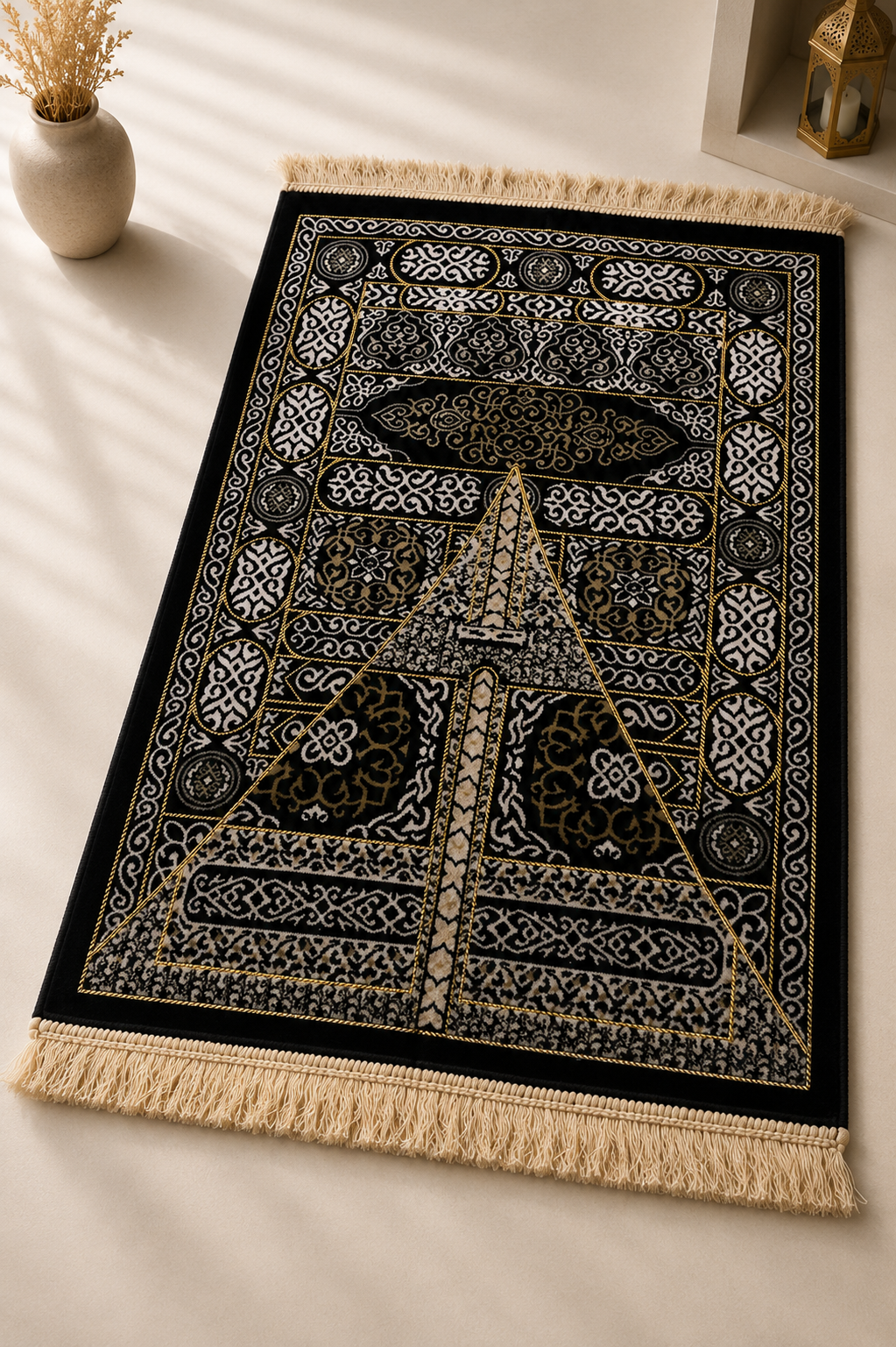 Lightweight Turkish Prayer Mat Kaaba