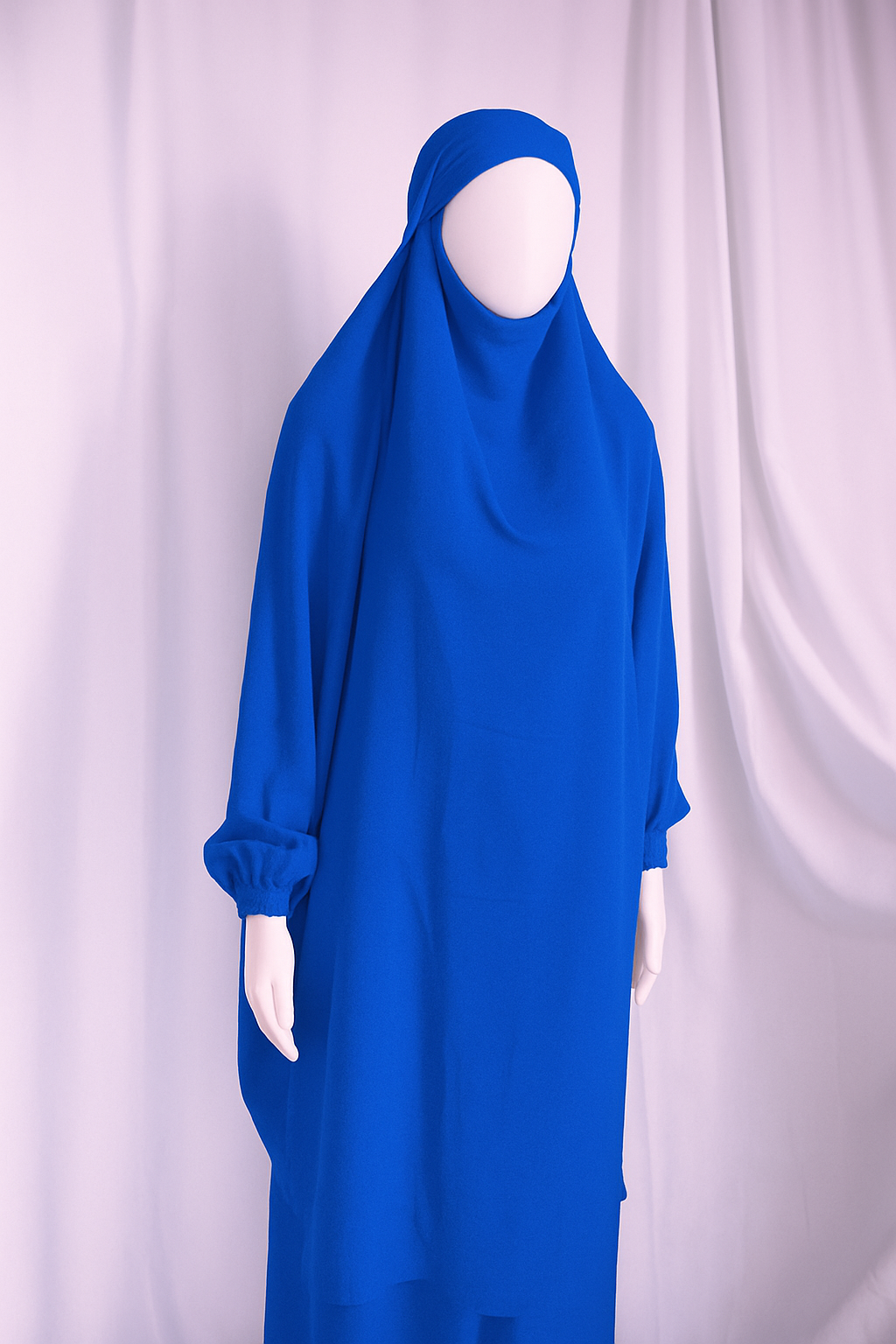 2-Piece Jilbab in Crinkle Crepe – One Size, 19 Stunning Colors