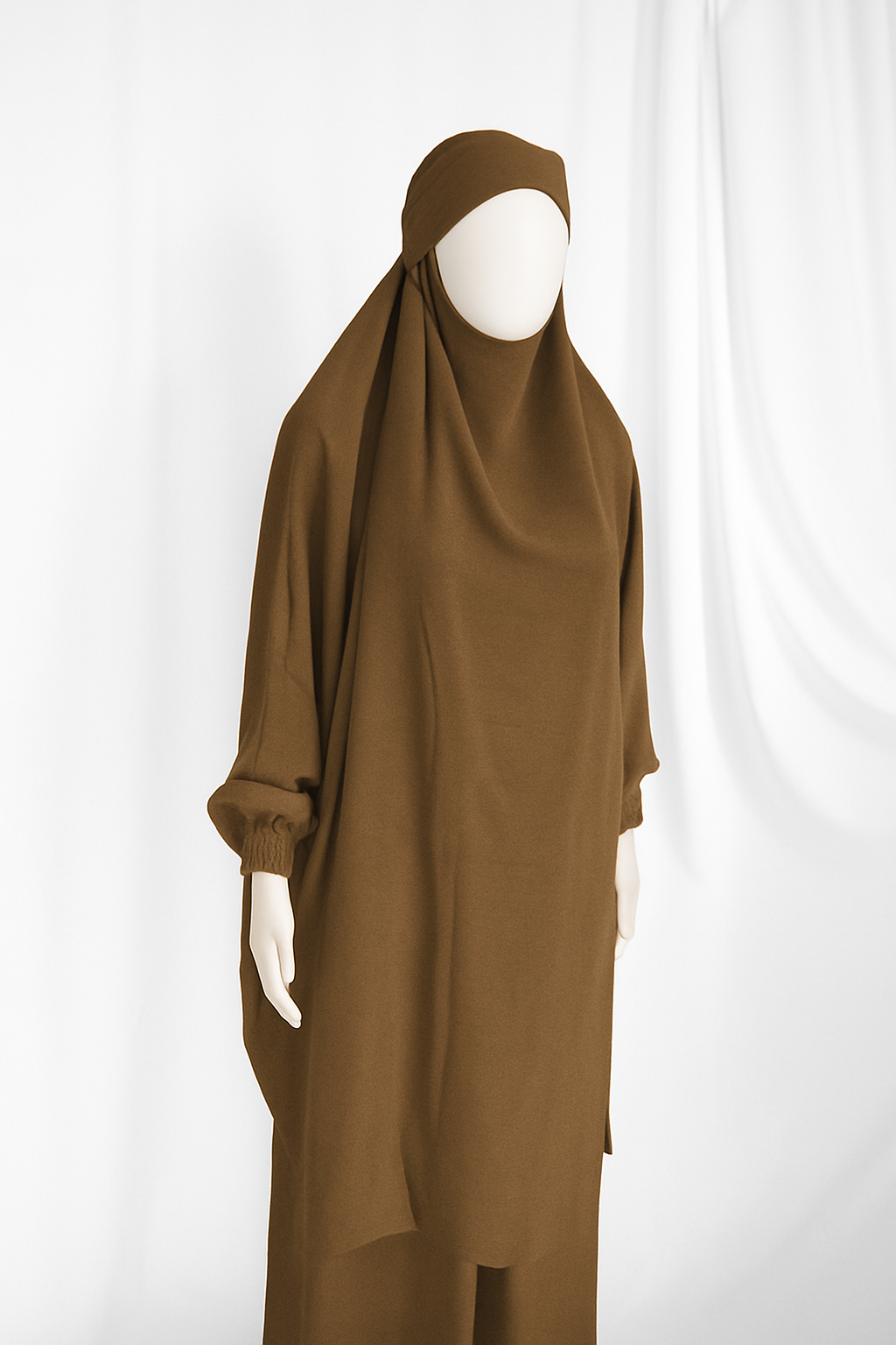 2-Piece Jilbab in Crinkle Crepe – One Size, 19 Stunning Colors