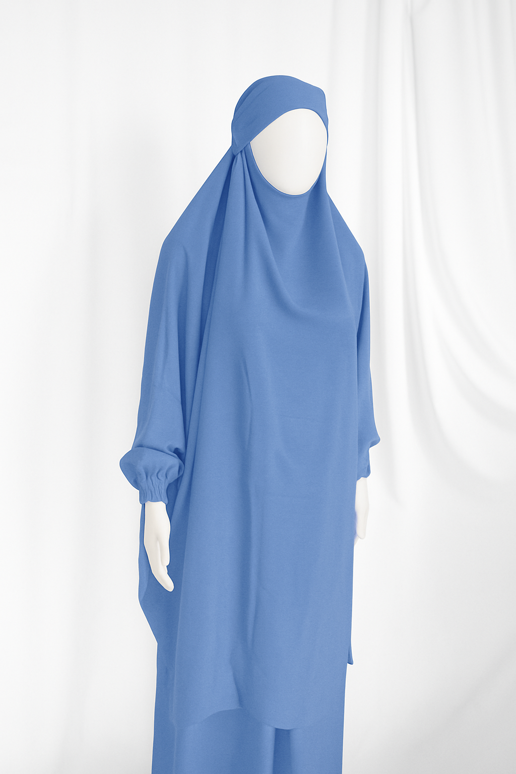 2-Piece Jilbab in Crinkle Crepe – One Size, 19 Stunning Colors