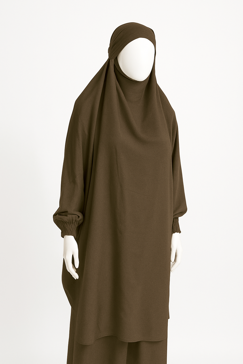 2-Piece Jilbab in Crinkle Crepe – One Size, 19 Stunning Colors