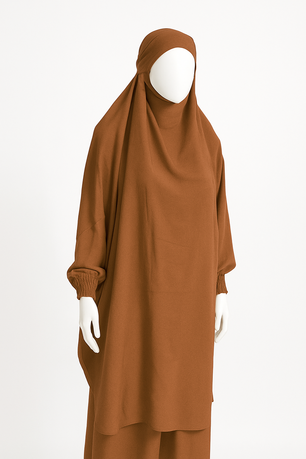 2-Piece Jilbab in Crinkle Crepe – One Size, 19 Stunning Colors