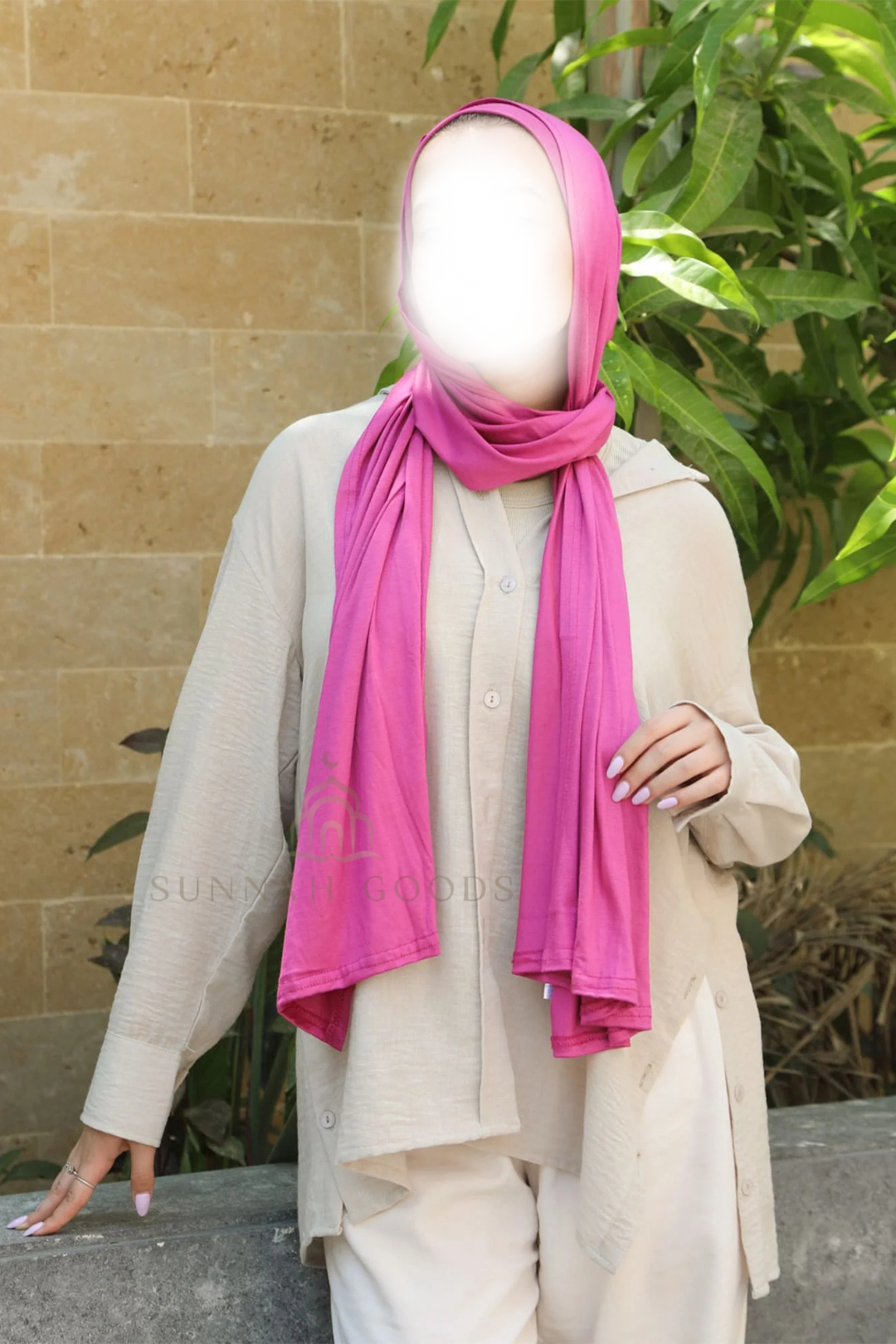 fuchsia jersey hijab