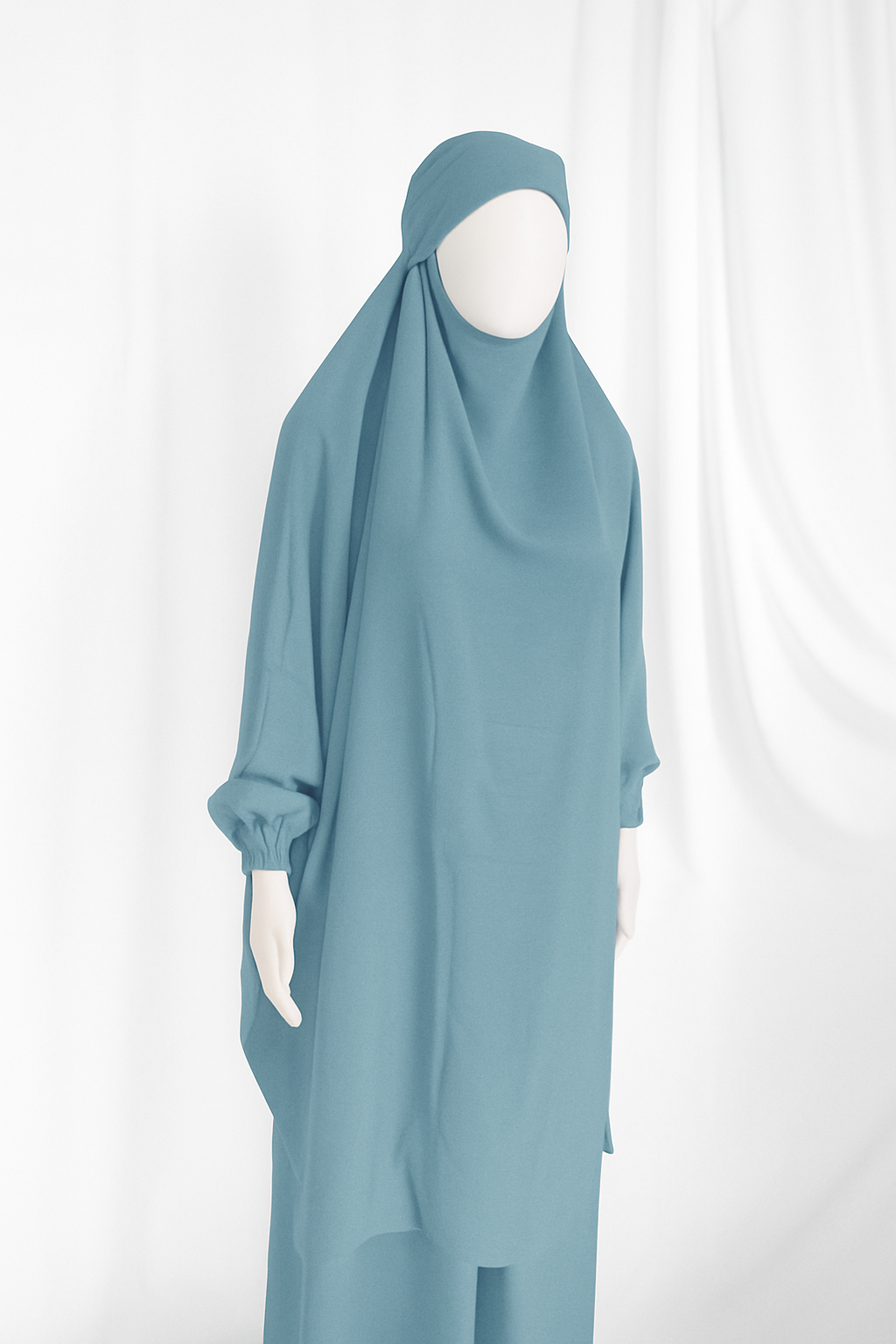 2-Piece Jilbab in Crinkle Crepe – One Size, 19 Stunning Colors