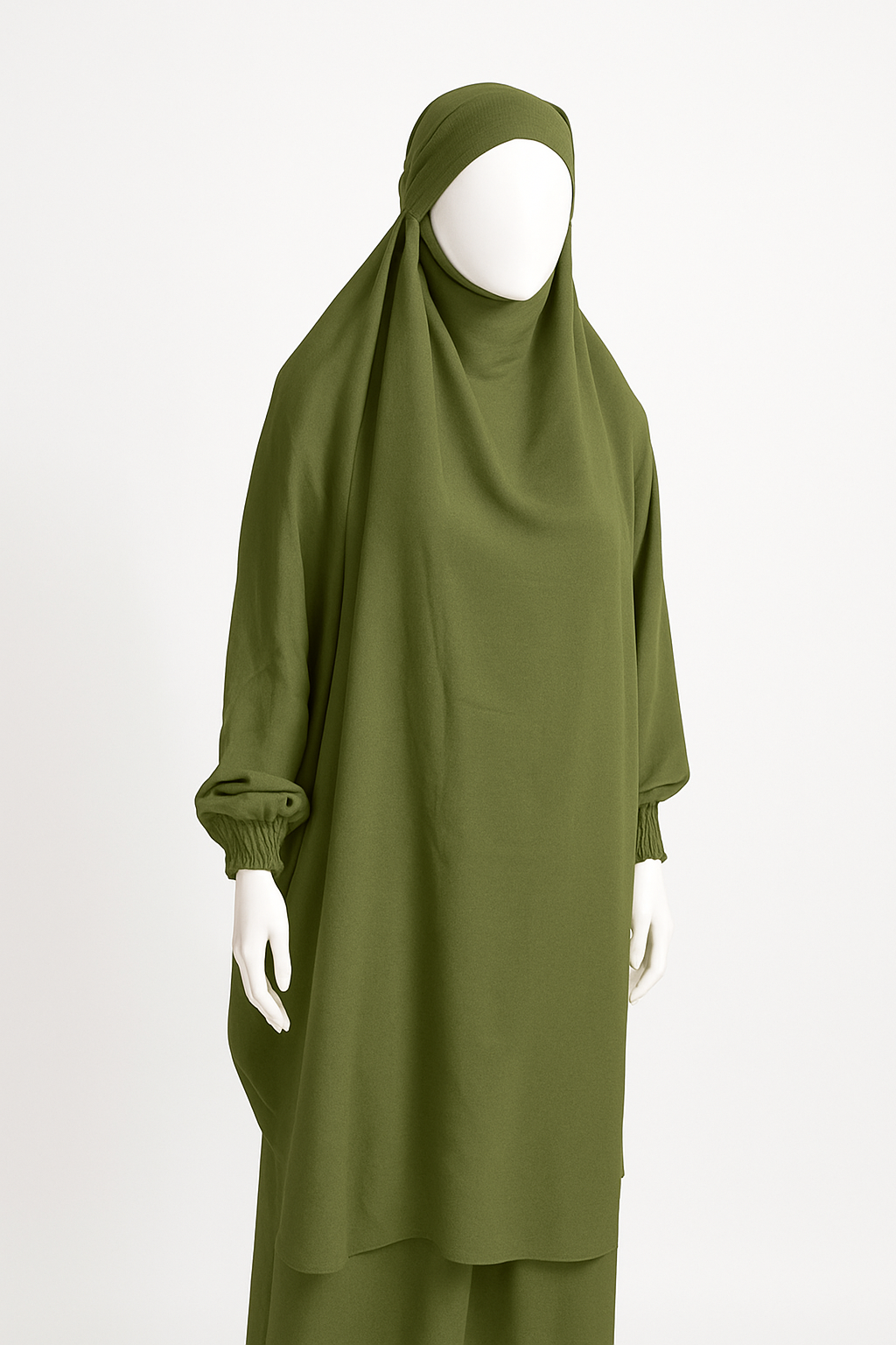 2-Piece Jilbab in Crinkle Crepe – One Size, 19 Stunning Colors