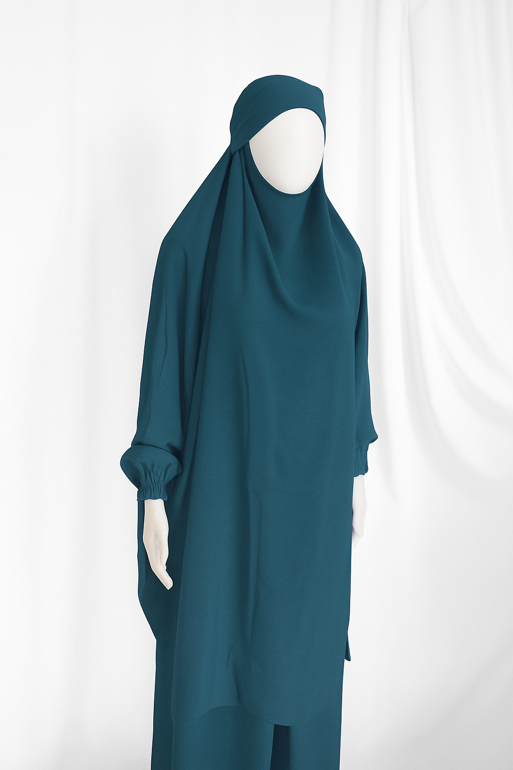 2-Piece Jilbab in Crinkle Crepe – One Size, 19 Stunning Colors