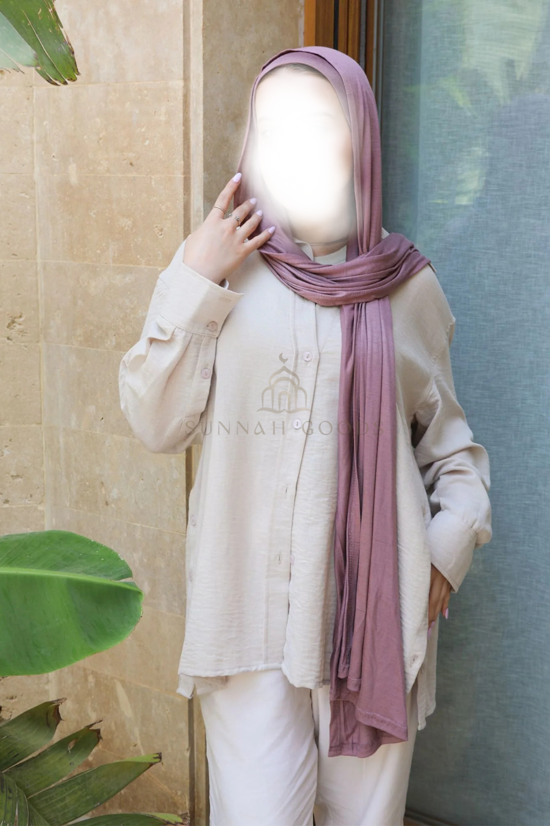 pink jersey hijab