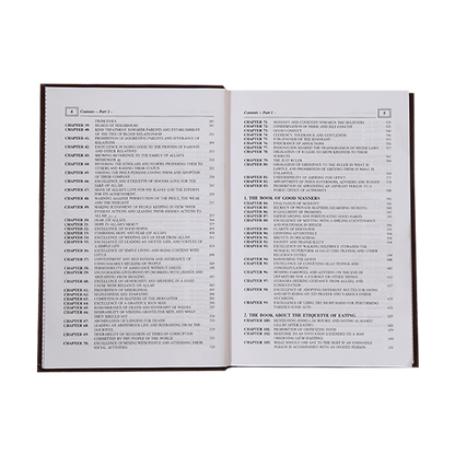 Riyad as-Saliheen – table of contents