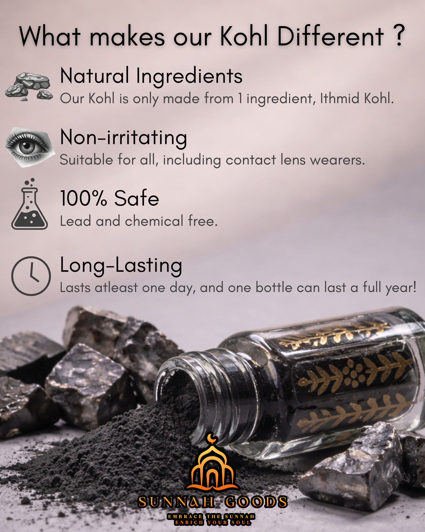 Premium Authentic Ithmid Kohl | Traditional Arabian Kohl for Eye Care & Beauty