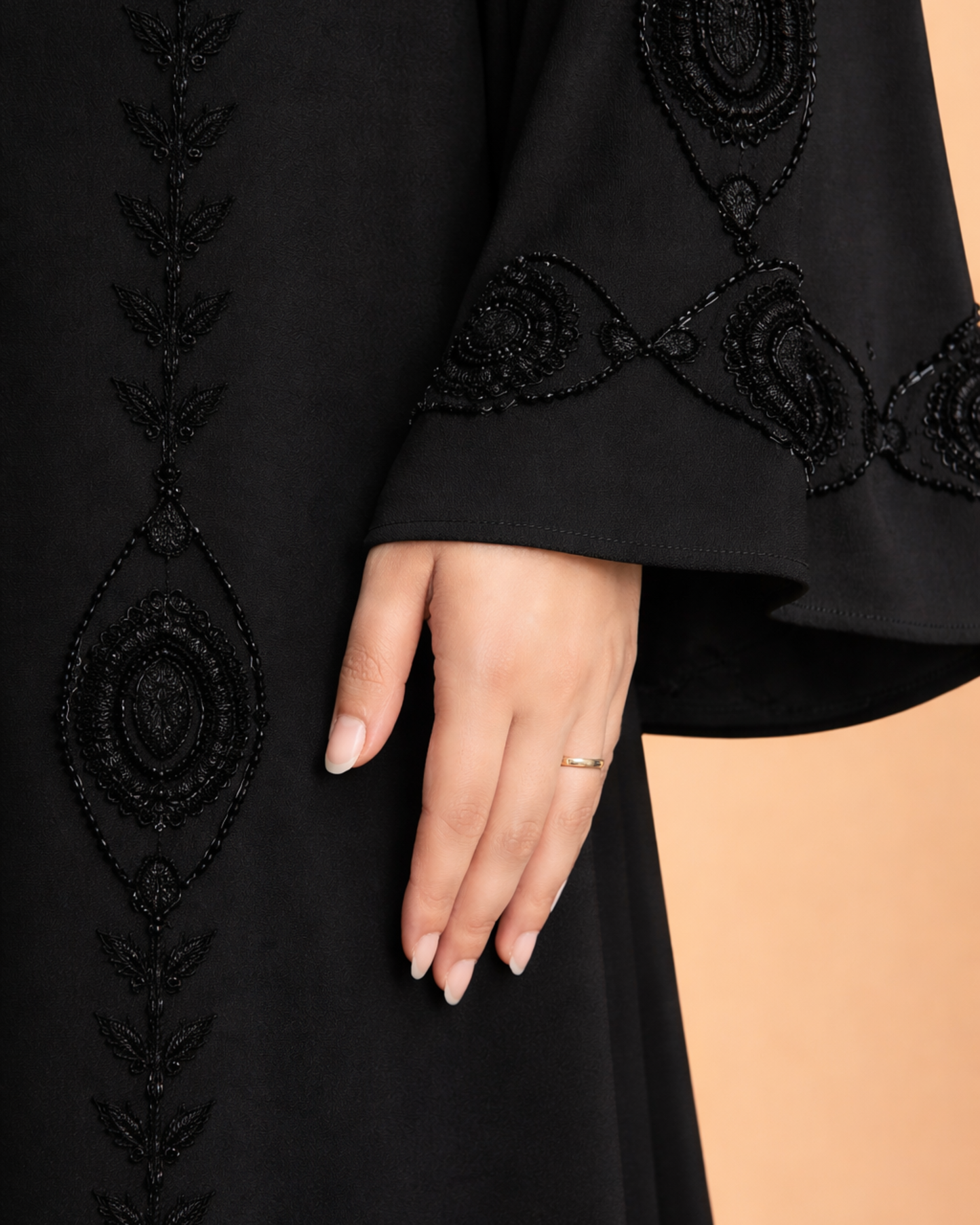 Black Abaya - Elegant Zip Up