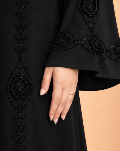 Black Abaya - Elegant Zip Up
