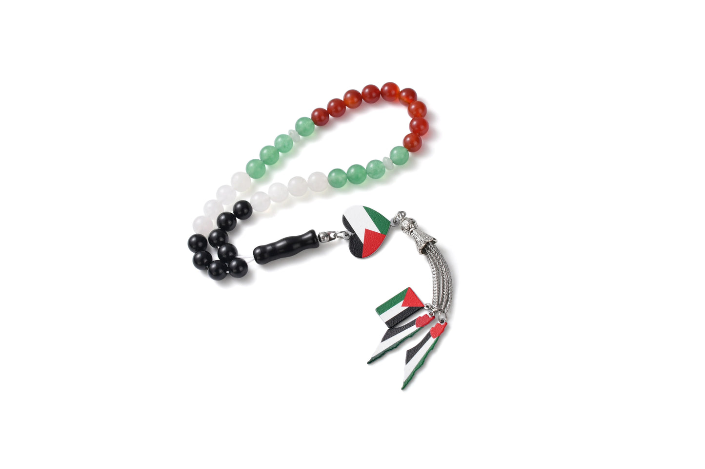 Free Palestine - 33 Beads, 8mm