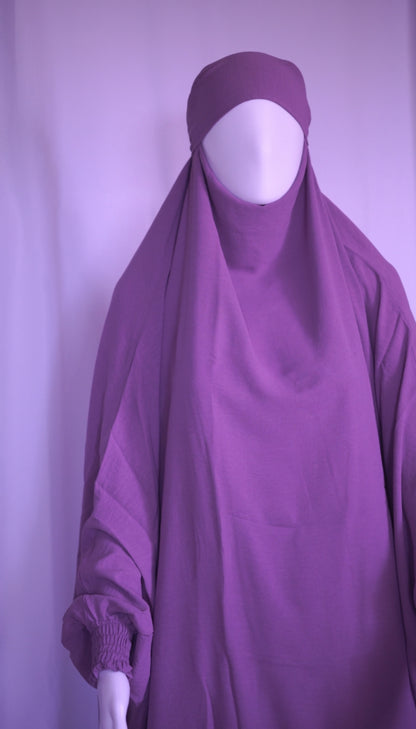 2-Piece Jilbab in Crinkle Crepe – One Size, 19 Stunning Colors