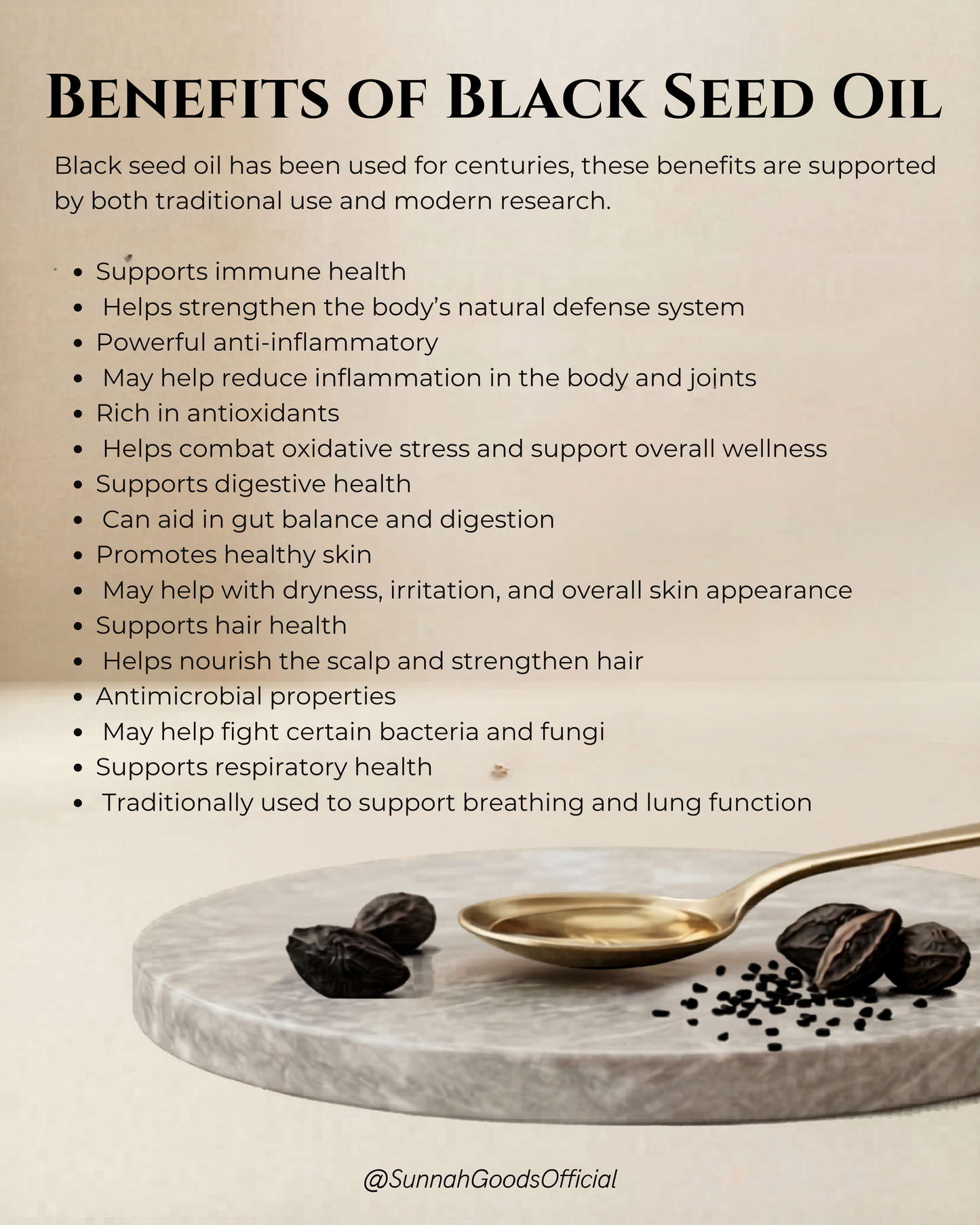 Sunnah Goods Black Seed Oil - 8oz