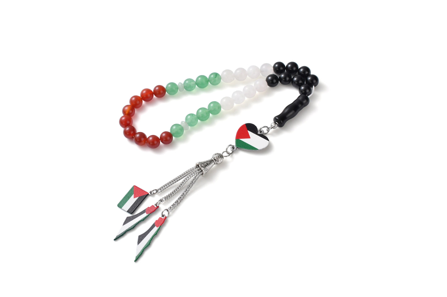 Free Palestine - 33 Beads, 8mm