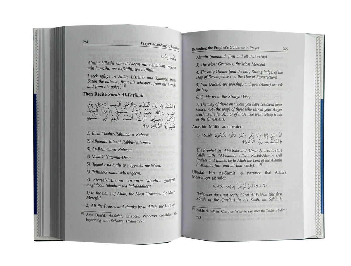 Prayer According to the Sunnah – pages on reciting Surah Al-Fatihah in prayer