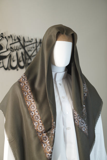 Premium Shemagh | Embroided | Lightweight | 50 x 50 in