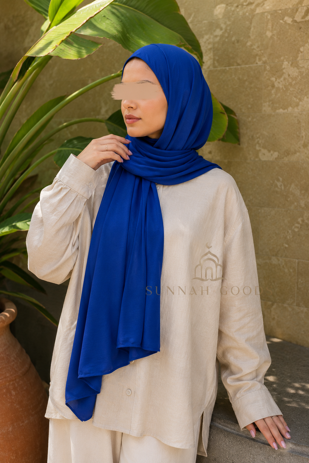 Blue Jersey Hijab