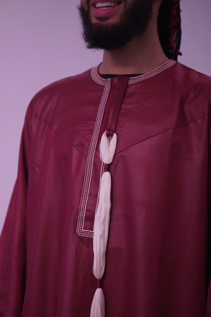 Burgundy Emarati Thobe
