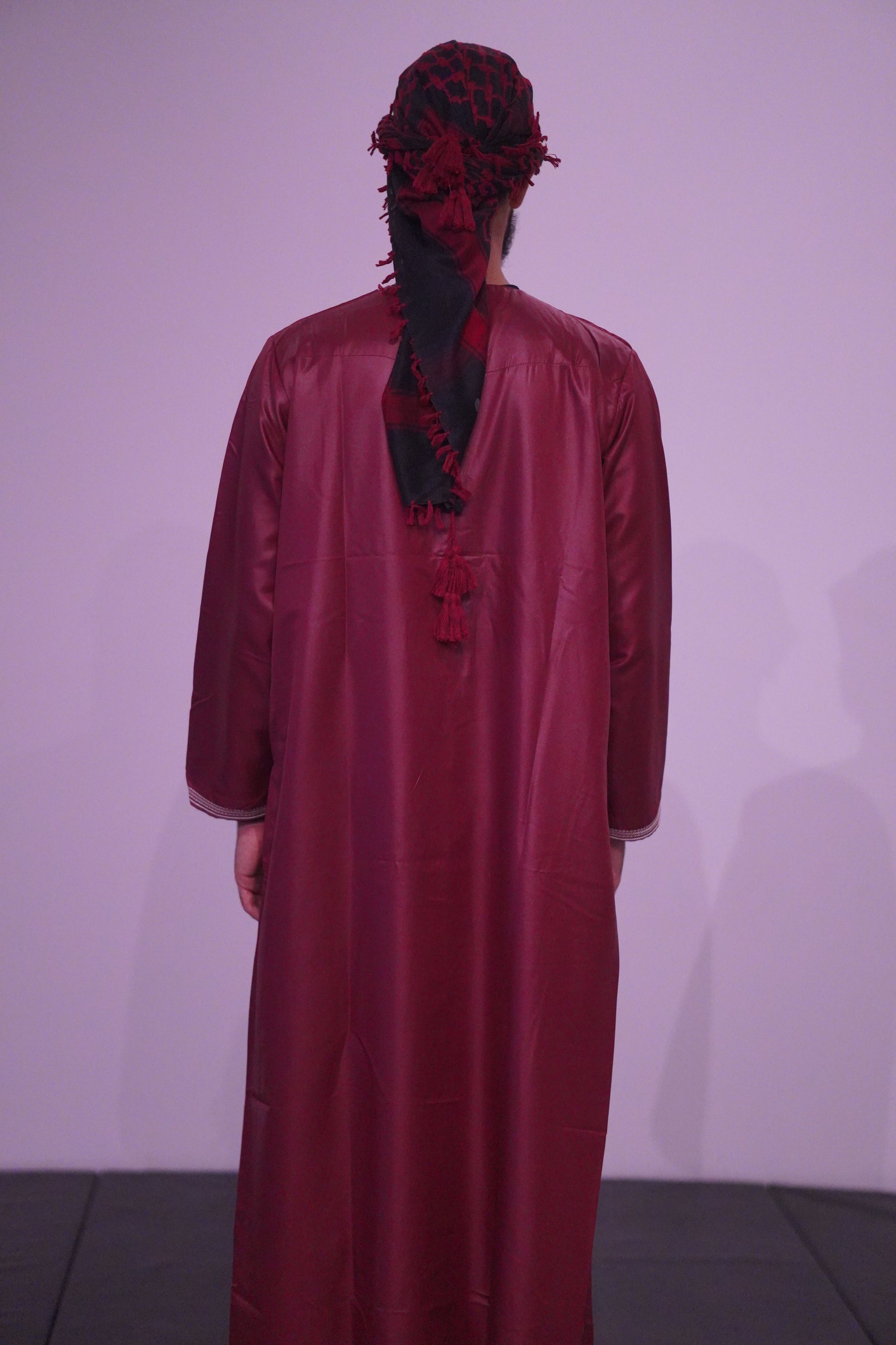 Burgundy Emarati Thobe