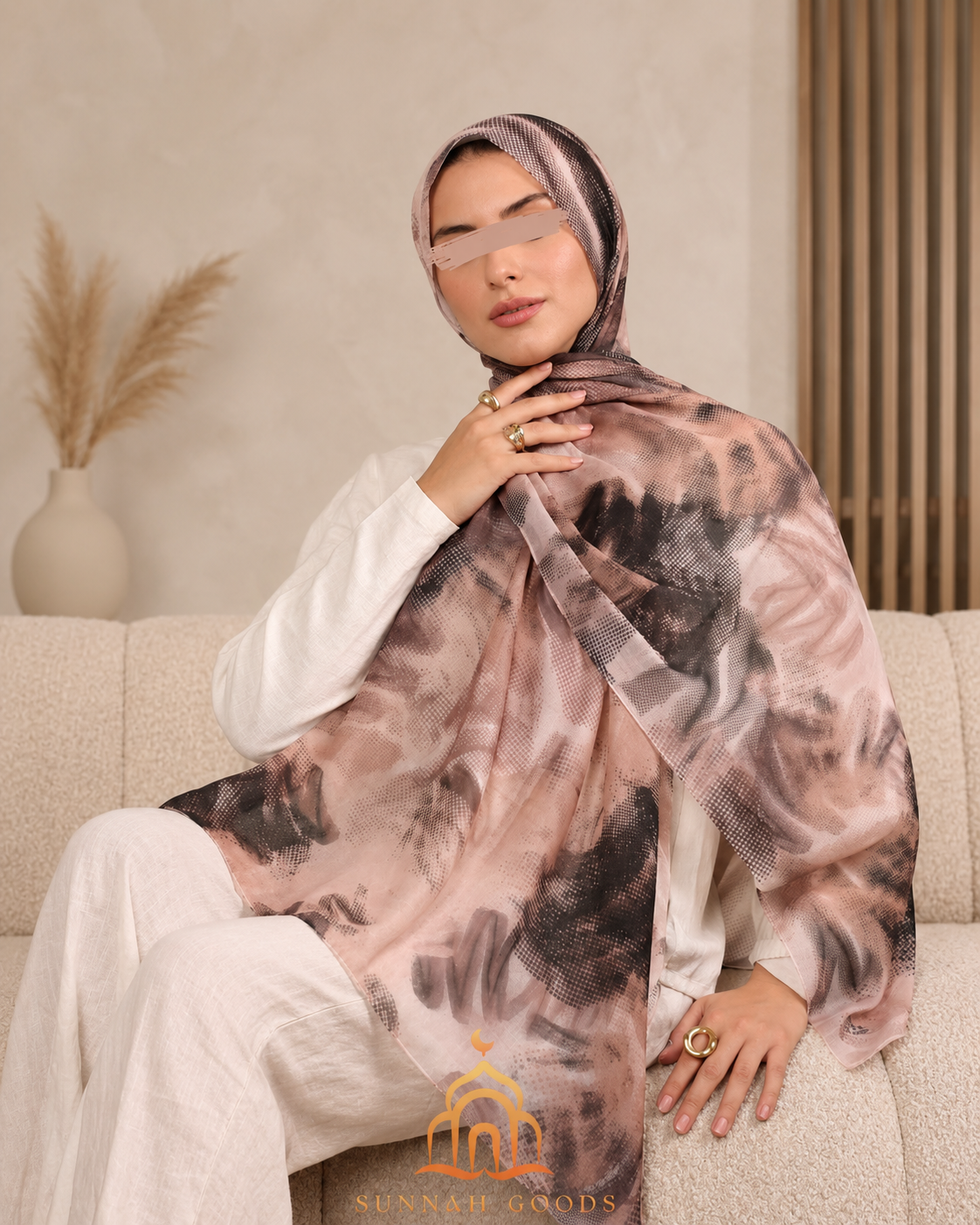 Digital Print Pastel Kuwaiti Cotton Hijab Collection  – 200x75cm