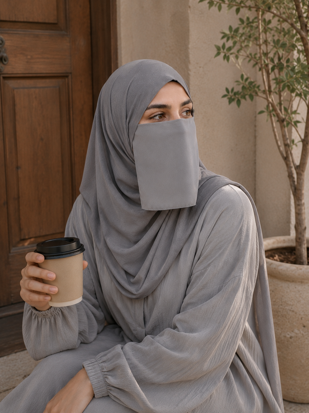 Short half niqab breathable veil – view 5