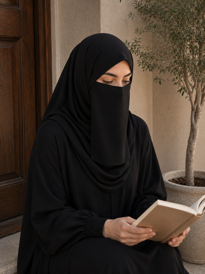 Half Niqab Super Breathable Veil - Medium