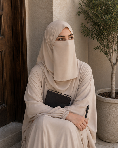 Half Niqab Super Breathable Veil - Medium