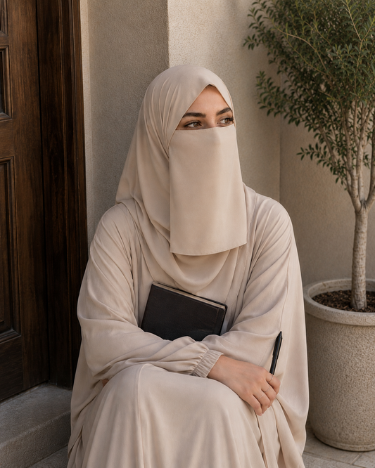 Half Niqab Super Breathable Veil - Medium