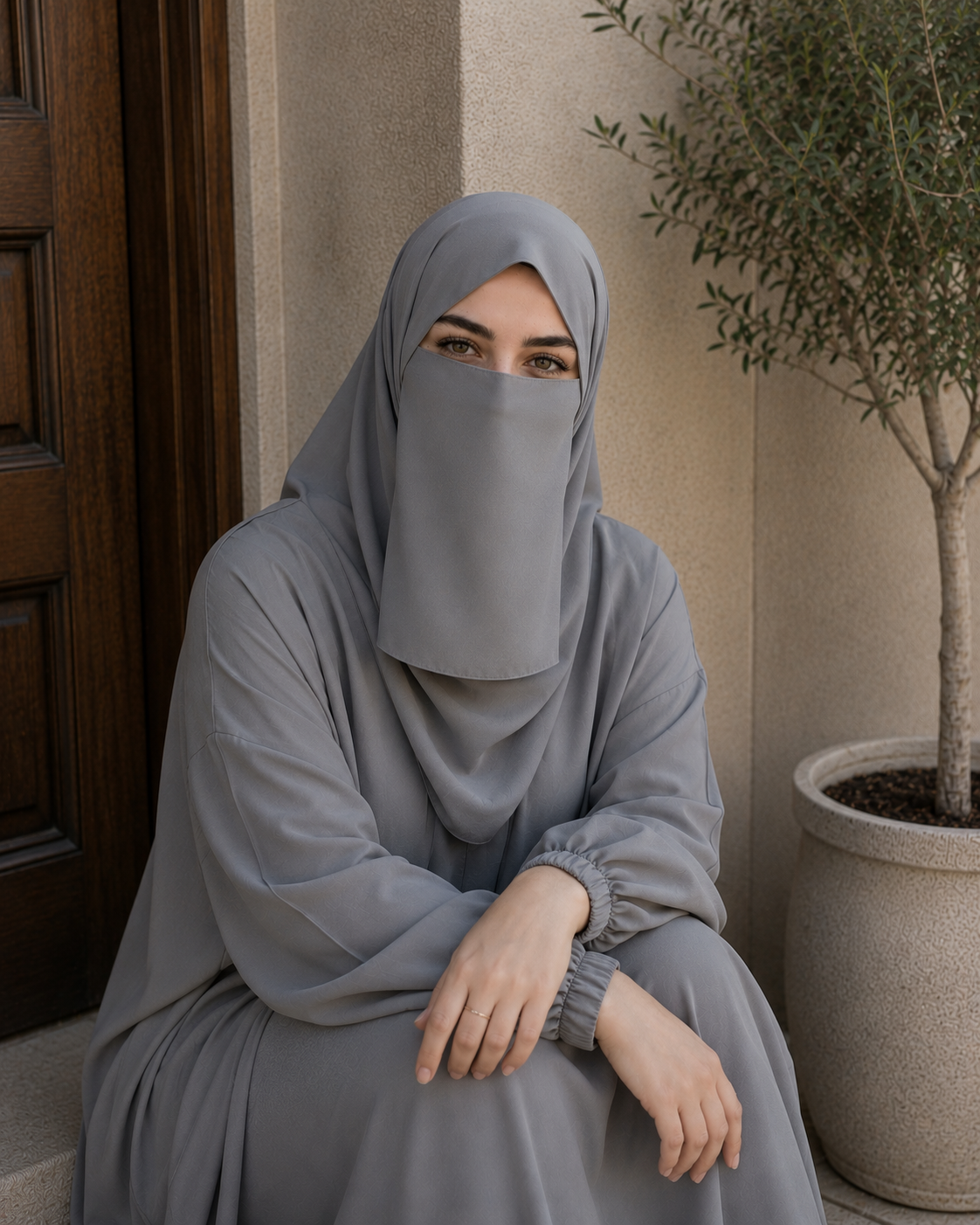 Medium half niqab breathable veil – view 4