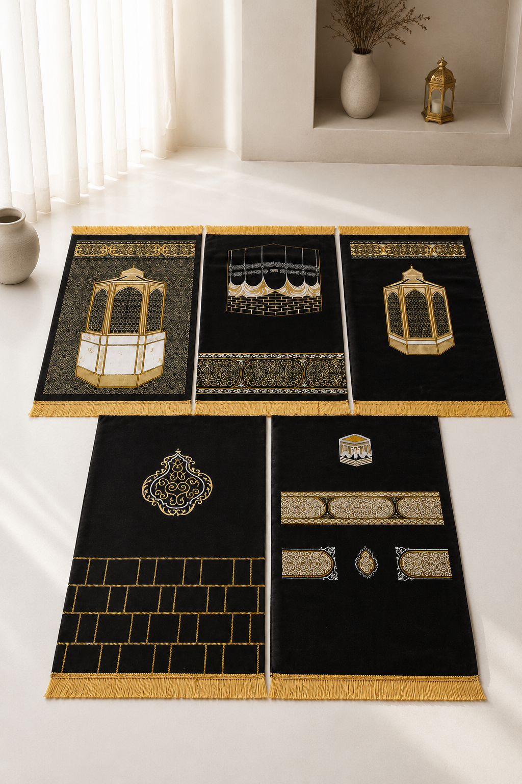Lightweight Turkish Prayer Mat - Makkah Edition