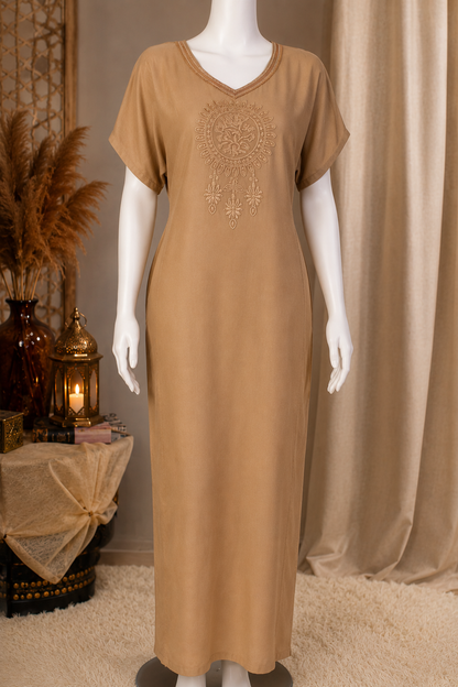 Traditional Embroidered Algerian Kaftan Dress