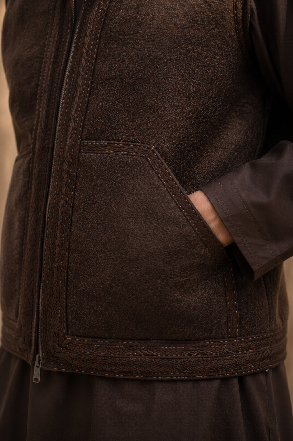 Moroccan Sadriya Vest – Wool Blend | Unisex