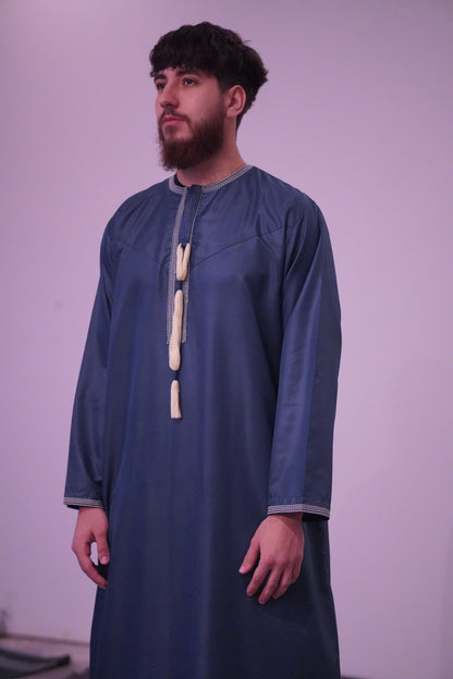 Luxury Emirati Thobe for Men – Shiny Finish | 5 Colors