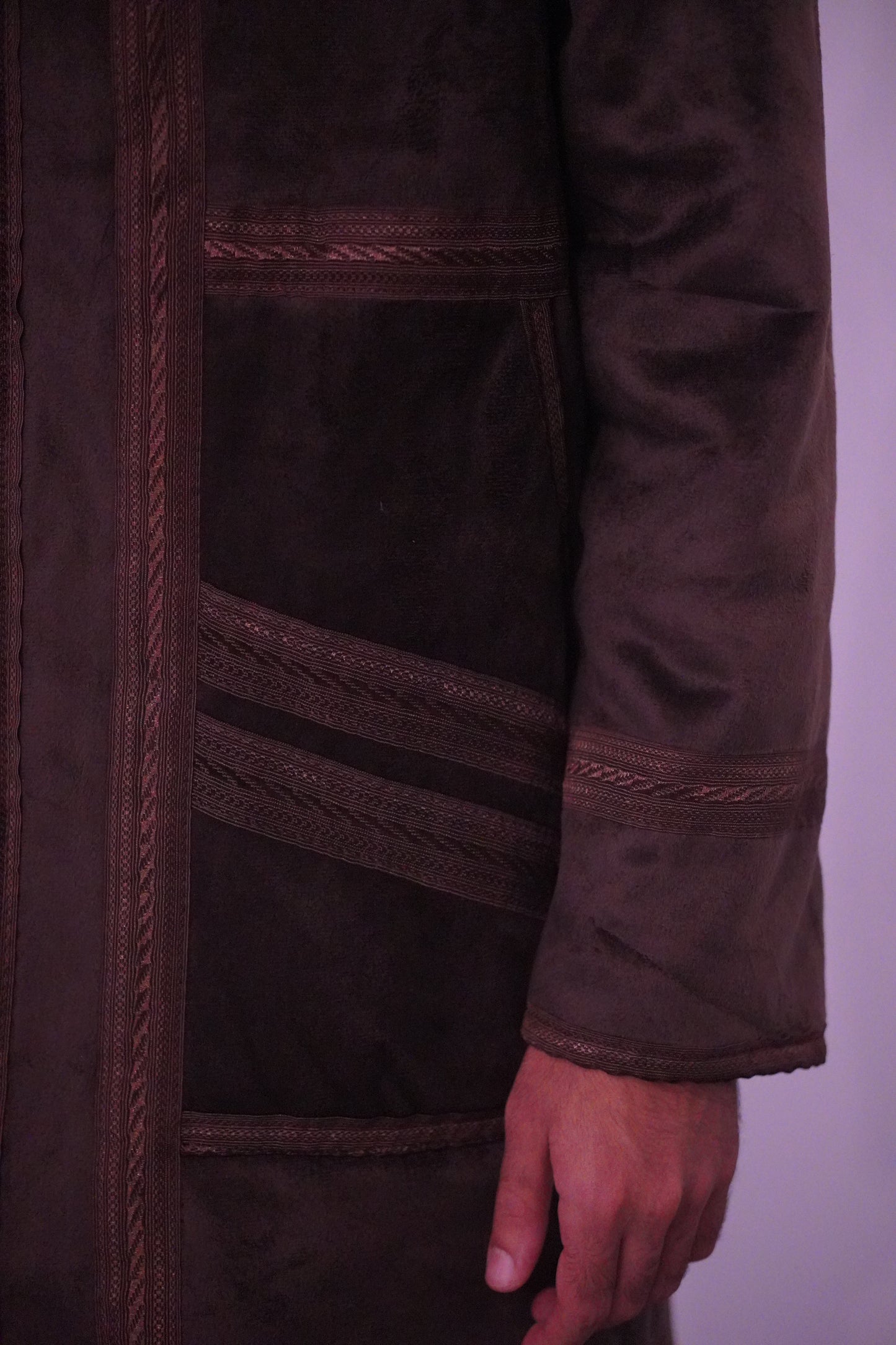 Luxury Moroccan Farwa Coat – Wool & Cotton | Full Zip | Unisex