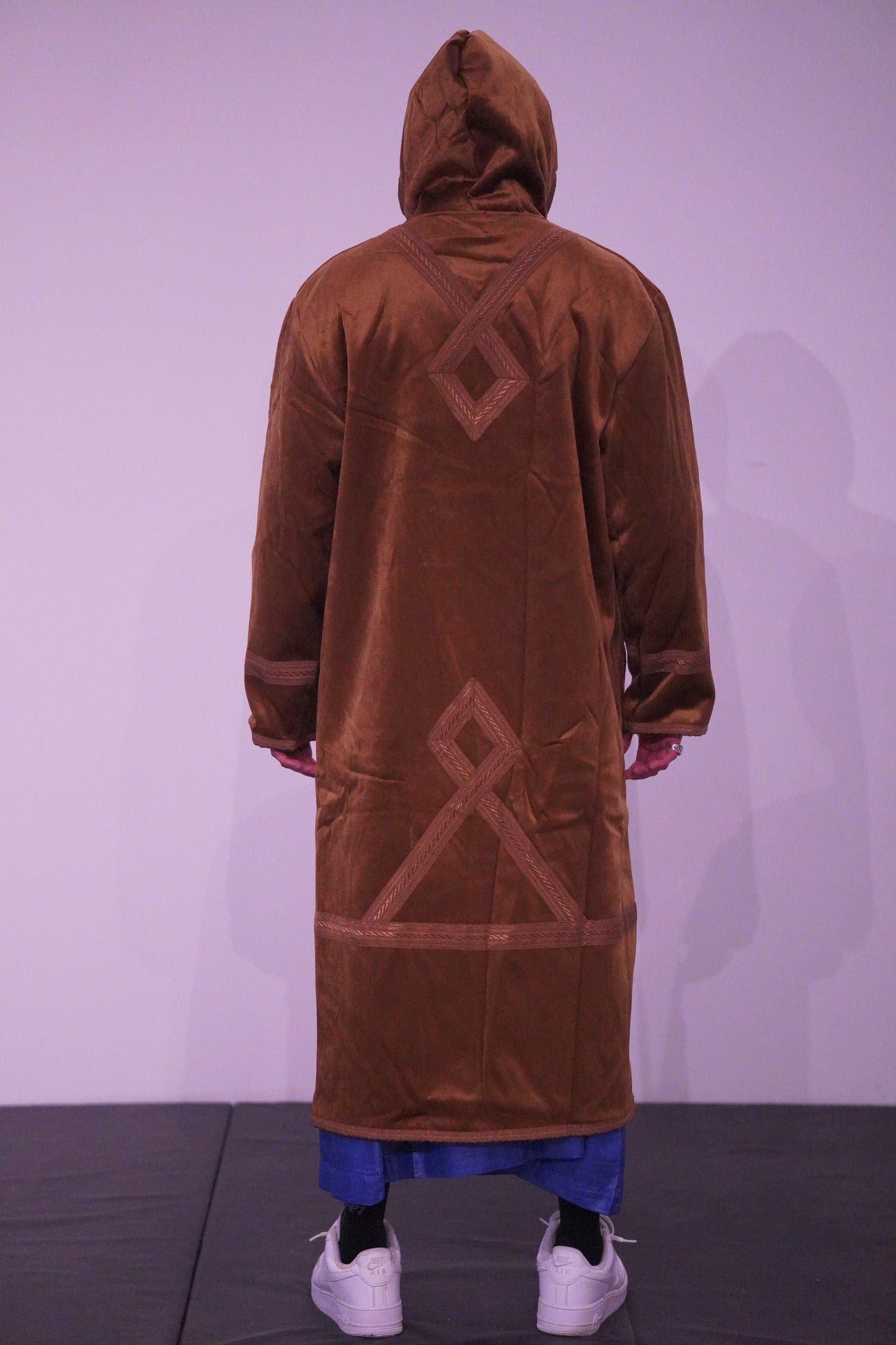 Luxury Moroccan Farwa Coat – Wool & Cotton | Full Zip | Unisex