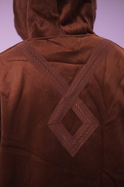 Luxury Moroccan Farwa Coat – Wool & Cotton | Full Zip | Unisex