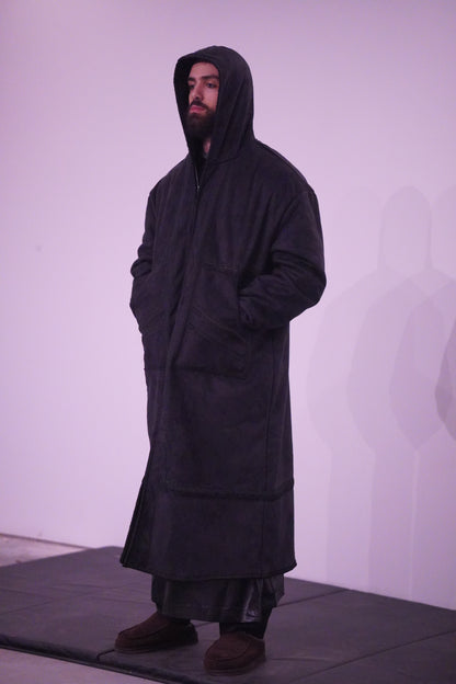 Luxury Moroccan Farwa Coat – Wool & Cotton | Full Zip | Unisex