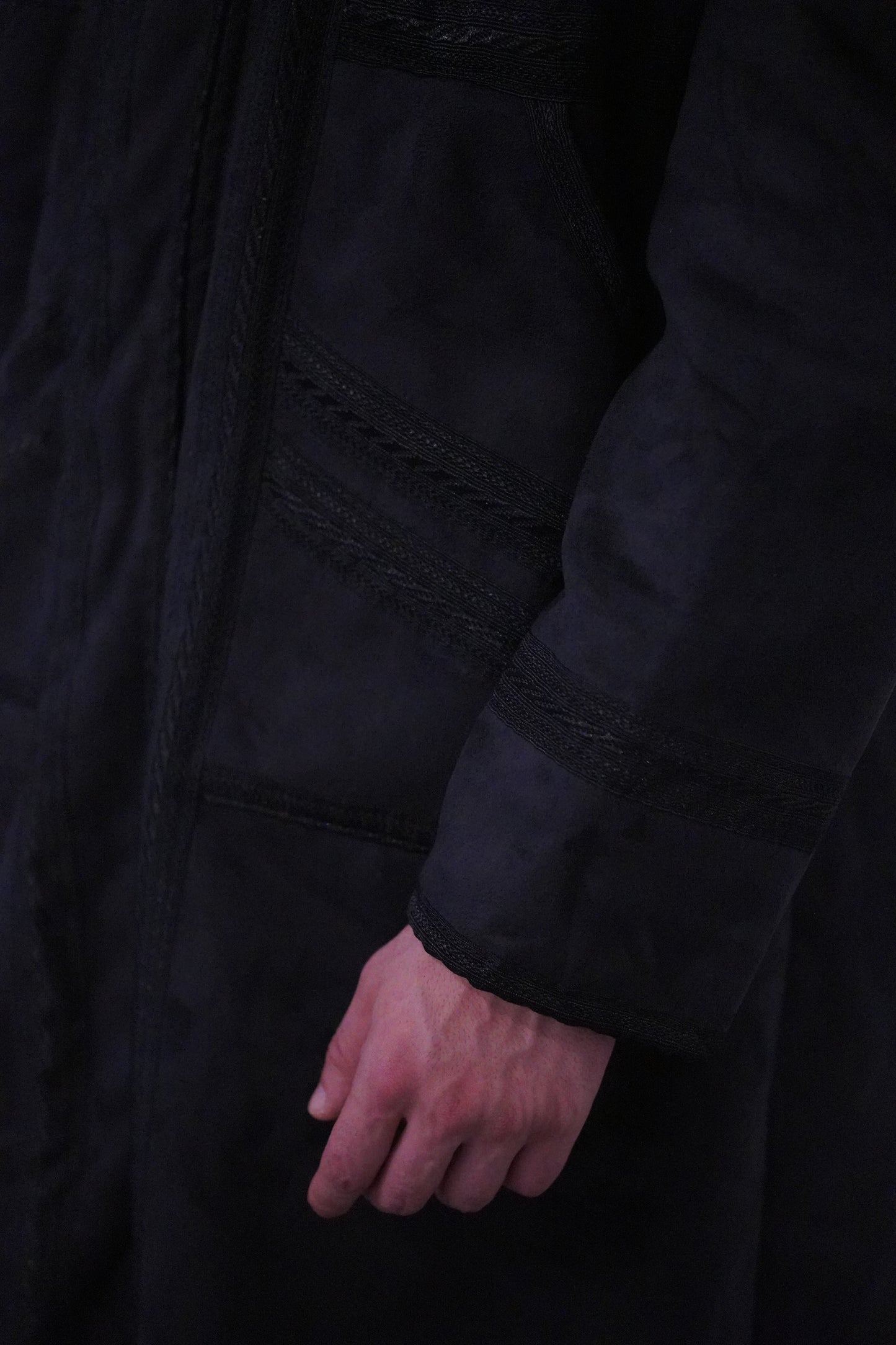 Luxury Moroccan Farwa Coat – Wool & Cotton | Full Zip | Unisex