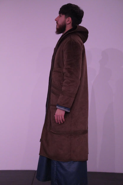 Luxury Moroccan Farwa Coat – Wool & Cotton | Full Zip | Unisex