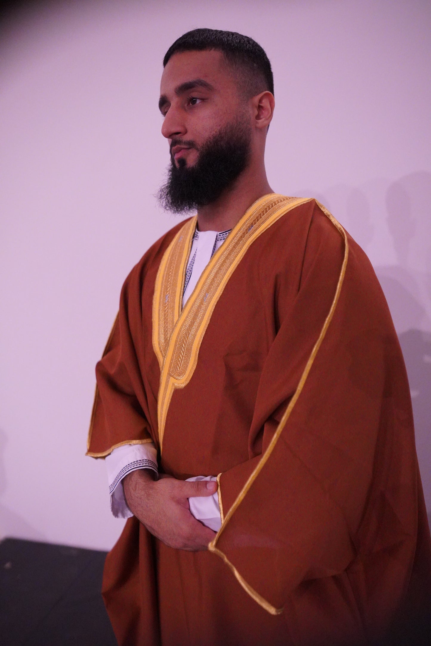 Luxury Full-Sleeve Bisht with Gold Embroidery – 5 Elegant Colors