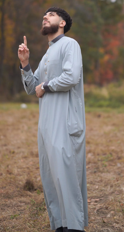 Luxury Signature Thobe - Gold Buttons