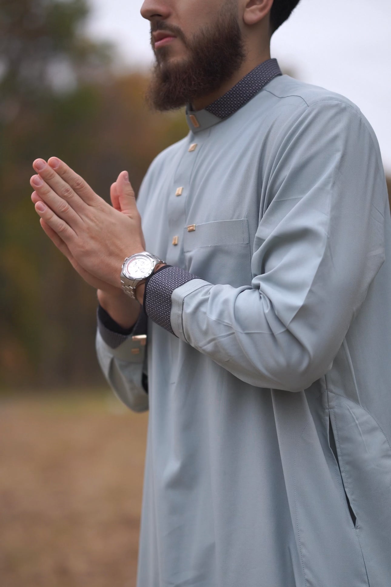 Luxury Signature Thobe - Gold Buttons