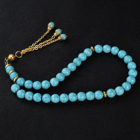 The Horizon’s Misbaha: Turquoise Stone - 33 Beads, 10mm