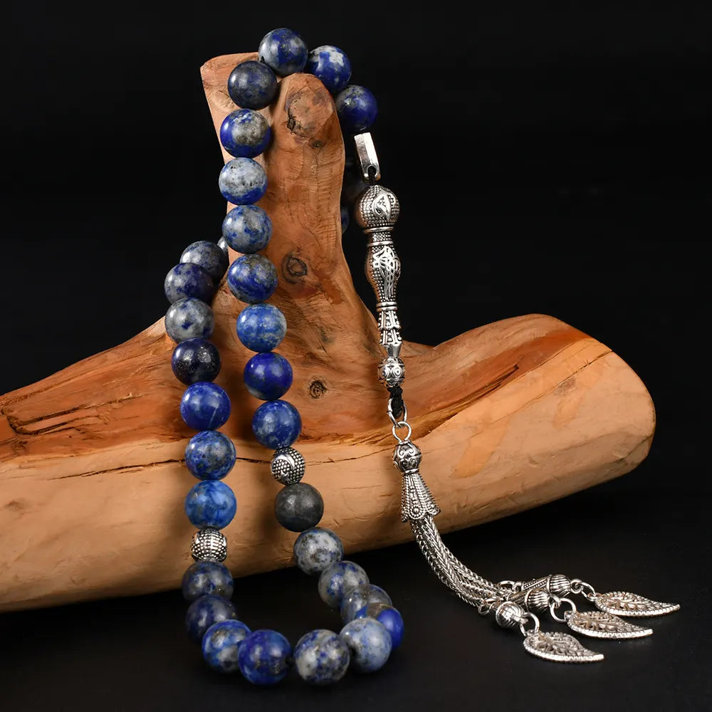 The Wisdom Misbaha: Natural Lapis Lazuli - 33 Beads, 10mm