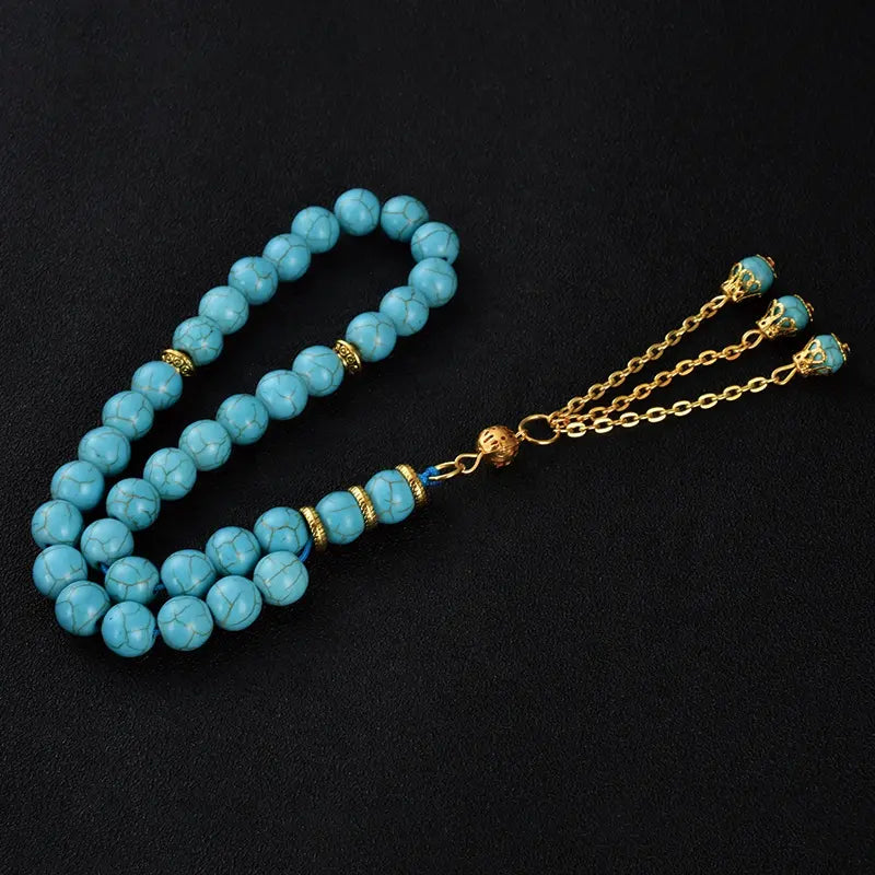 The Horizon’s Misbaha: Turquoise Stone - 33 Beads, 10mm